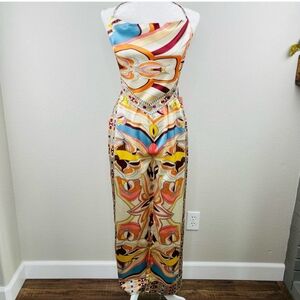 Colorful Wide Leg Jumpsuit